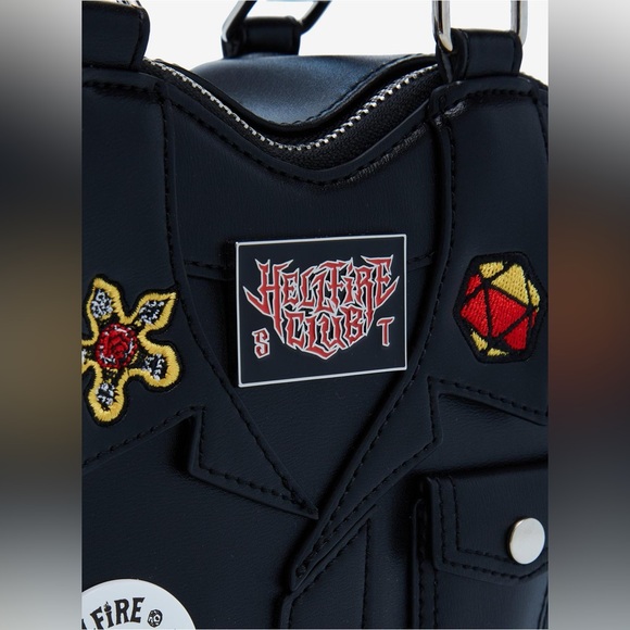NWOT Netflix Stranger Things Hellfire Club Jacket Figural Handbag Purse - Picture 4 of 11